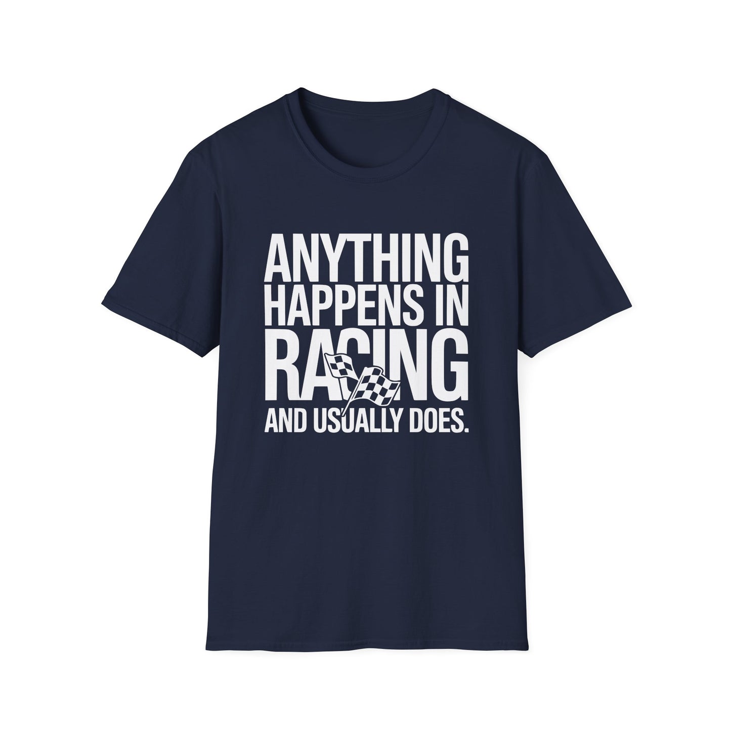 Anything Can Happen in Racing - WHT text